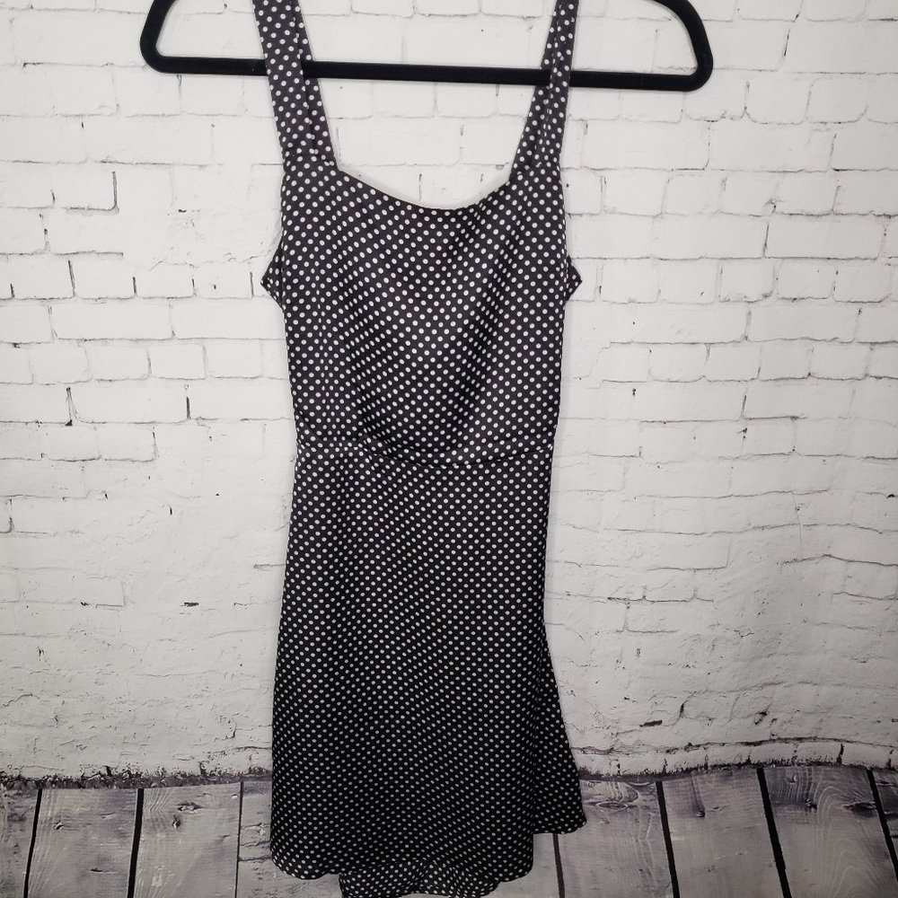 Hyped Unicorn Open Back Polka Dot Dress Pockets SM Sundress Outfit Going Out
